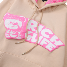 Load image into Gallery viewer, Pink/Tan RICH Hoodie
